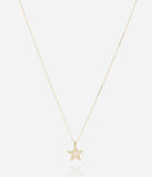 Collier ZAG étoile Caëlyne en acier doré