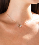 Collier ZAG Calyra en acier doré
