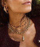 Collier ZAG Loryn en acier doré