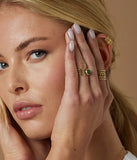 Bague ZAG Ombrine en acier doré