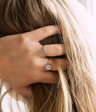 Bague ZAG double en acier Atomium