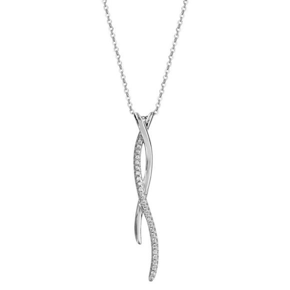 Collier en argent et zirconium Manoé