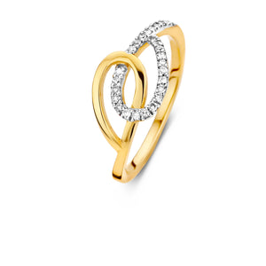 Bague bicolore en or 18CT avec 26 diamants  325-115