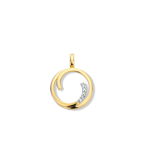 Pendentif en or 18ct et 5 diamants 365-151