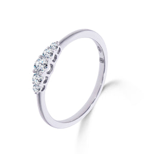 Bague en or blanc 18ct et diamants 306-85