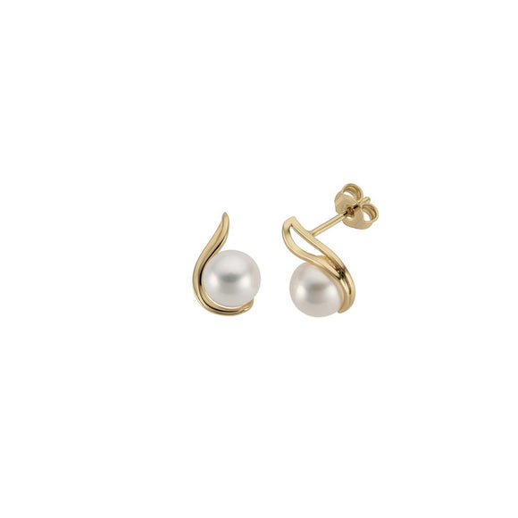 Boucles d'oreilles en or 18ct avec perles d'eau douce 384-415
