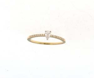 Solitaire accompagné en Or 18CT et diamants 326-43