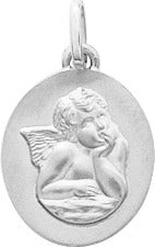Médaille ange or blanc 18ct 361-69