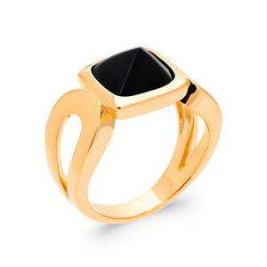 Bague agate noire 710-478