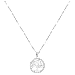 Collier Arbre de vie en argent et zirconiums