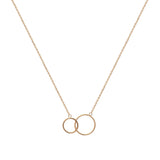 Collier double cercles en plaqué or