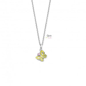 Collier papillon jaune GK603