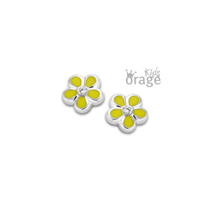 Boucles fleurs jaune