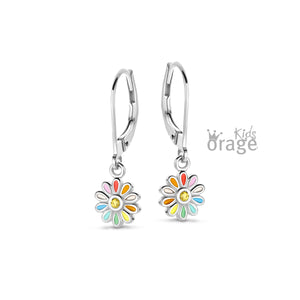 Boucles fleurs multicolores K2679