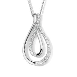 Collier en argent et zirconium Angelina