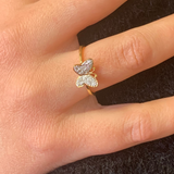 Bague papillon en or 18 ct 321-6