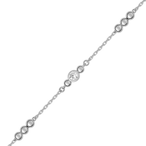 Bracelet en argent et zirconiums 640-889